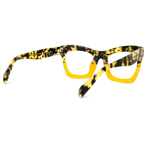 Zeelool Stylish Vintage Oversized Square Glasses for Women with Non-prescription Clear Lens Benitez ZWA035804