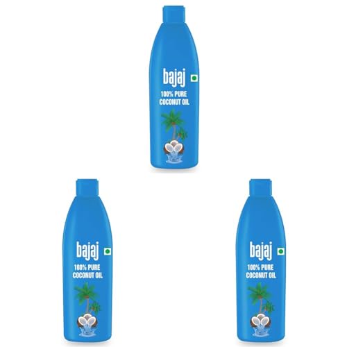 Image of Bajaj 100% Pure Coconut Oil 600 ml (Pack of 3)