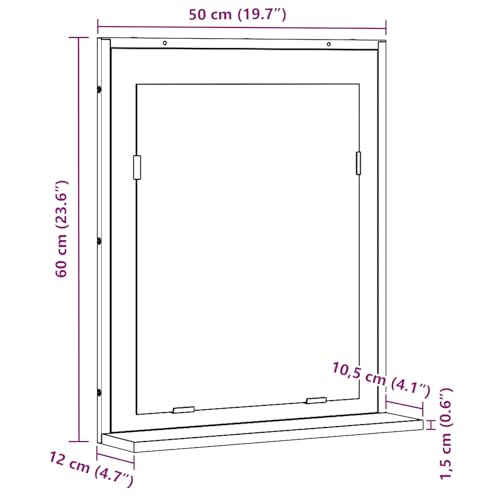 Miroir de salle de bain Artisan Chêne pour optimiser le manque de rangement