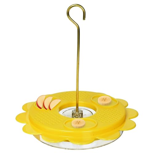 Birds Choice Flutterby Butterfly Feeder – Outdoor Feeder with 12 oz. Nectar Capacity and Fruit Trays, Includes Brass Hanging Rod