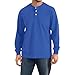 RTRDE Mens Fashion Tshirts Long Sleeve - Muscle Fit Henley Shirts Casual V Neck Button Shirt Men Work Shirts Tops Camisetas para Hombre (M - Blue)