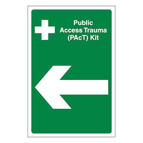 Kit de traumatisme PACT Flèche gauche Évitez la panique avec ce panneau 450x600mm