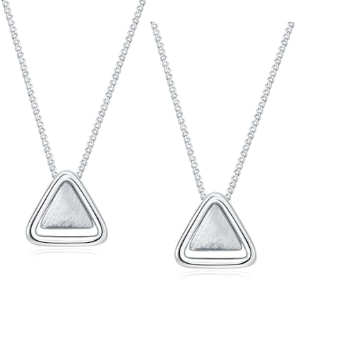 Thank You for Being My Badass Tribe Friend Necklaces Triangles Pendant Necklace Badass Squad Necklace Badass Tribe Necklace Perfect Friendship Gift for Best Friends for Women (16.5IN 2Pcs)