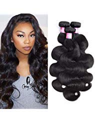 Jaja Hair 8A Brazilian Virgin Hair Body Wave Bundles 1 Piece Only 100% Unprocessed Brazilian Remy Human Hair Weave Weft Extensions Body Wavy Virgin Hair Natural Black Color 10 Inch