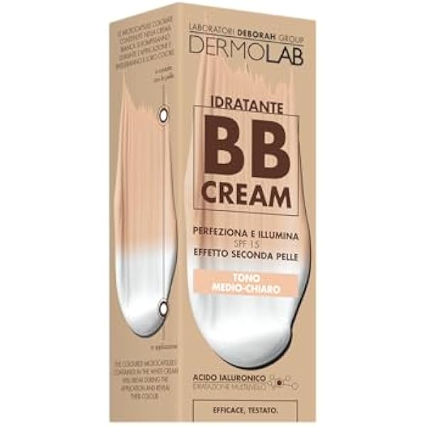 Dermolab BB krem nawilżający średni jasny doskonały i rozświetlający efekt drugiej skóry 50 ml