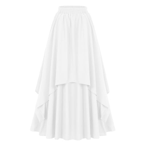 Women's Retro Gothic Style Skirt High Waist A-Line Flowy Midi Skirt for Casual Party Gothic Fashion