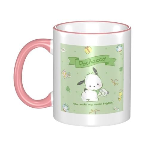 ポチャッコ マグカップ 保温・保冷 電子レンジ対応 コーヒーカップ 陶器 セラミック 耐高温 軽量 個性人気 誕生日プレゼント大容量 Pink