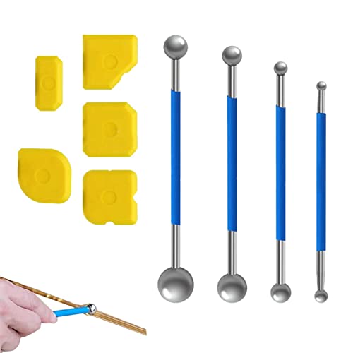 Sloane Strumento per la rimozione della Malta,Kit di Attrezzi per la rimozione del Mastice - Strumenti per calafataggio in Silicone Sigillante Strumento per la rimozione del Mastice più Liscio
