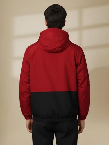 Image of CHKOKKO Sunscreen Jacket for Men Windcheater Hooded Zipper Sports Jacket | UV Protection | Sun Protective | Lightweight Water Resistant | Riding Biker | Outdoor Travel Gym Running