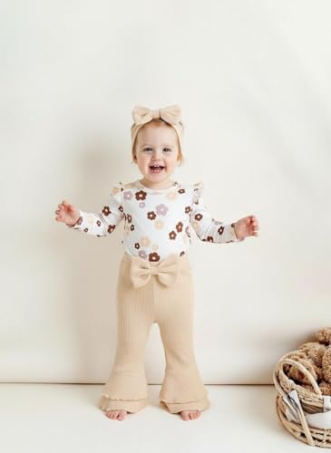 Image of Renotemy Newborn Infant Baby Girl Clothes Summer Outfits Infant Romper Pants Cute Toddler Girl Clothes Gift Set