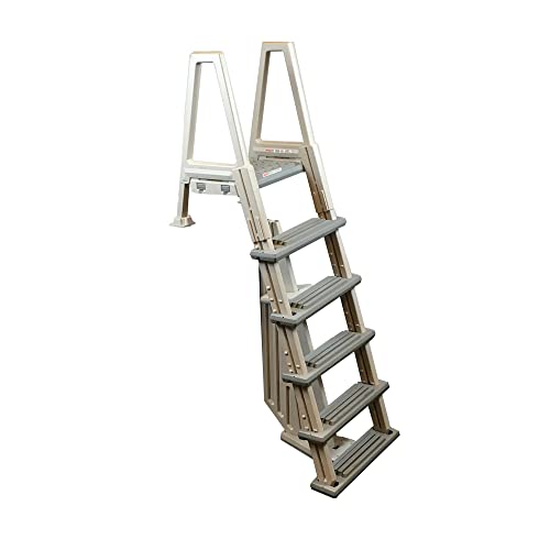 Confer 6000X Heavy Duty Aboveground In-Pool Swimming Pool Ladder 48"-54" + Pad #TOP2