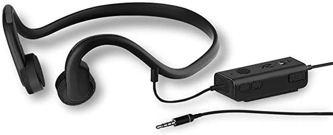 LQZM Auriculares de conducción ósea con cable, auriculares deportivos de oreja abierta, con micrófono impermeable IP8, resistente al sudor y reducción de ruido, para correr, deportes, fitness