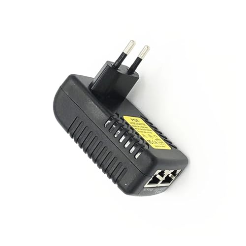 Fuente de alimentación PoE 12 V, 24 V, 48 V, 24 W, inyector PoE, adaptador Ethernet (12 V 1 A PoE, enchufe estadounidense) miniatura 3