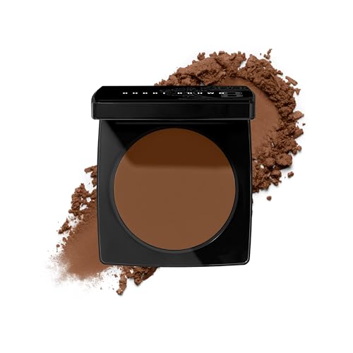 Bobbi Brown Sheer Finish Pressed Powder | Oil-Absorbing, Mattifying Setting Powder for All-Day Shine Control | Includes Puff, 0.32 Ounce, Warm Chestnut​