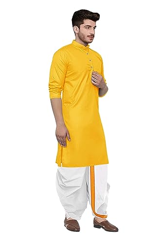 Image of Trustous Kurta Dhoti set for Mens (mahraj dhoti with kurta plain and classis look)