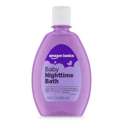 Amazon Basics Night-Time Baby Bath, Lightly Scented, 13.6 Fl Oz (Pack of 1), Packaging May Vary - image 1
