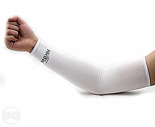 Atyourdoor Hi-cool Arm sleeves for UV Sun Protection and sports - (White Color) 1