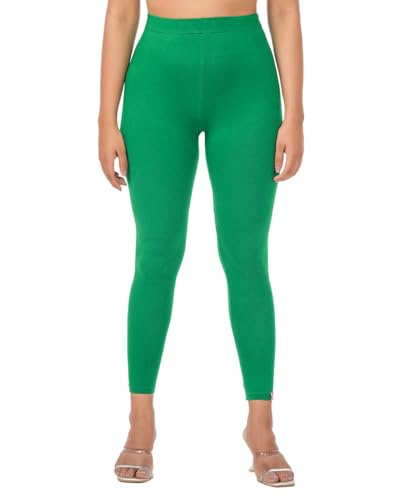 Image of Loveit Womens Solid Viscose Slim Fit Ankle Length Leggings
