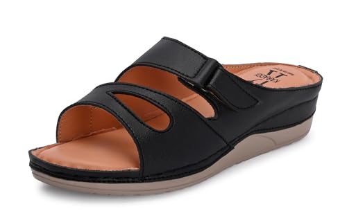 Image of Karaddi Women's Flats Sandal | Platform Heels Soft Cushion Ortho Sandals for Ladies Fashion | Comfort Open Toe Sandal