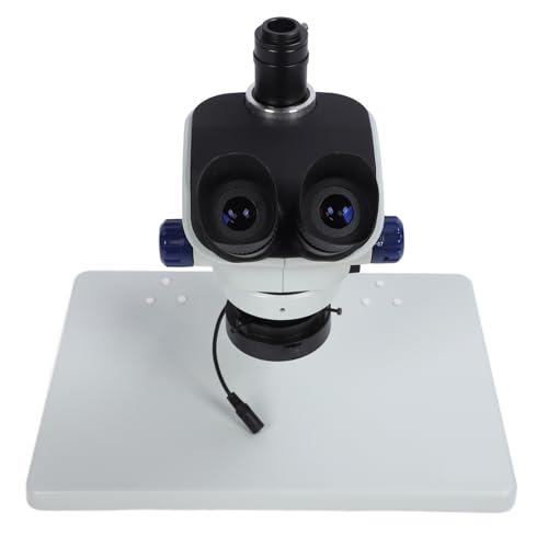 Microscópio trinocular composto de zoom de 3,5 x 100 x com inclinação de 45 graus e rotação de 360 g