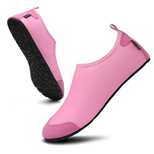 SAGUARO Zapatos de Agua Mujer Unisex Escarpines Cómodo Antideslizante Hombre Zapatillas para Playa Natación Deportes Rosa 36/37 EU
