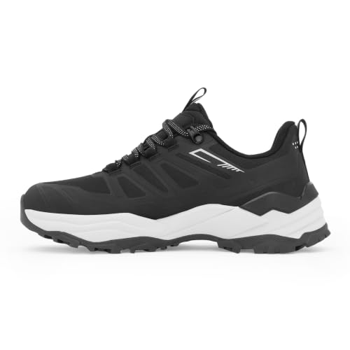 Image of Red Tape Ozark Black & Yellow Trail Running Shoes for Men | Low-Cut Outdoor