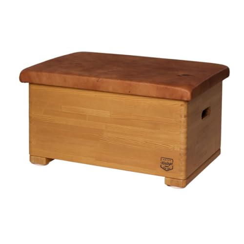 ARTZT Vintage Series Sprungkasten aus Nadelholz und Kernrindsleder | Turnkasten & Springbock für Sprungtraining | auch als Sitzmöbel | Made in Germany | 70 x 50 x 40 cm, 17,1 kg