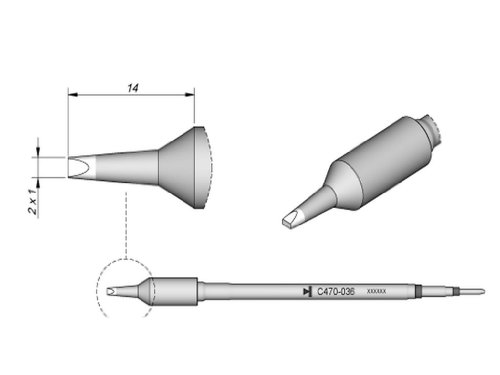 JBC C470038 saldatura punta per T470