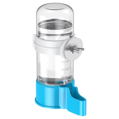 Pawfly Bebedero para Aves, dispensador automático de Agua de plástico para Jaula, Azul, para periquitos, ninfas, periquitos ondulados e inseparables (no Apto para alimentación)
