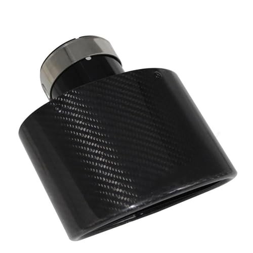 Tuyau d'échappement universel 60mm embout silencieux voiture noir ovale 150mm