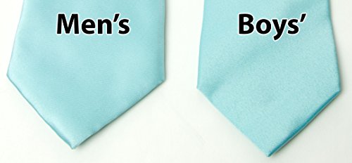 Spring Notion Boys' Satin Zipper Necktie Aqua Small4