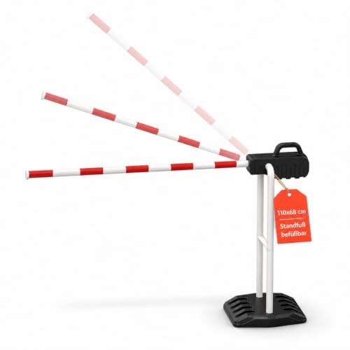 alldoro Verkehrsschranke für Kinder, 110 x 68 cm, befüllbarer Standfuß