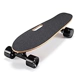 Planche de Skate Électrique et Longboard, Moteur 350W Puissant, Vitesse 22km/h, Montée 15%, Batterie 2000mAh 8km, IP64 Résistant à l'eau pour Parcs et Rues Skateboard éLectrique
