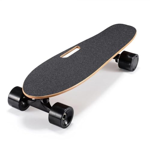 Skate Eléctrico Longboard y Tabla Skate con Control Remoto, Motor 350W sin Escobillas, 4 Modos de Velocidad, Capacidad Máxima 80 kg, Autonomía 13 km para Desplazamientos Monopatín Eléctrico