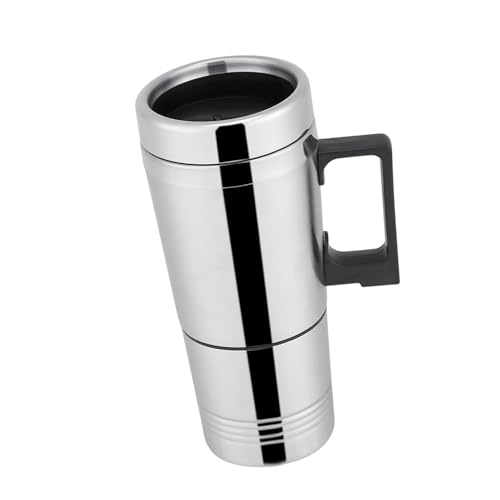 Image of 12V /24V 300ml Car Electric Heating Mug Warmer with Solid Stainless Steel Interior Keep Beverage Coffee Warmer for Travel for Car Power Supply (24V)