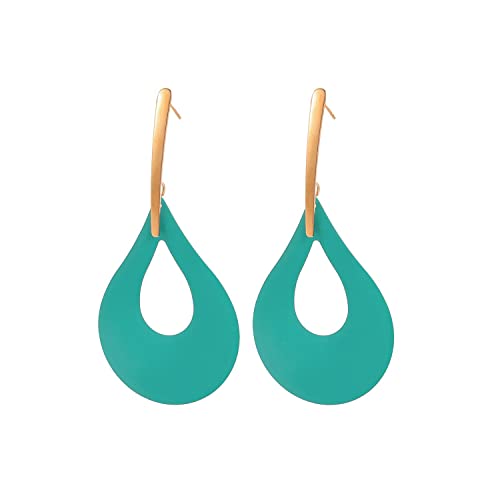 Hot Pink Earrings Long Petal Drop Earrings Hollow Water Drop Earrings Minimalist Oval Flower Earring Birthday Anniversary Jewelry Gift For Women Girls #TOP14