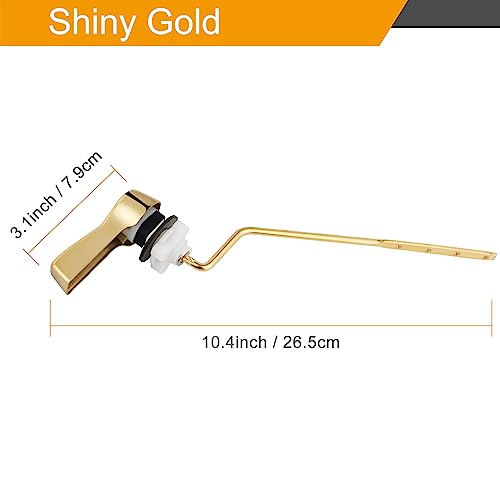 Image of Hibbent Universal Metal Side Mount Toilet Handle Kit, Shiny Gold