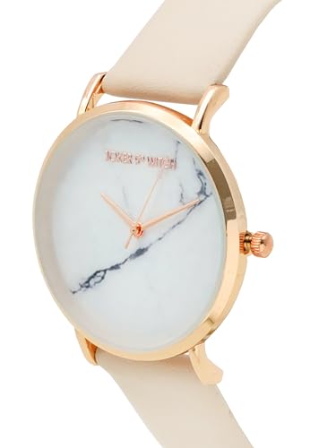 Image of Joker & Witch Women Hannah 38mm White Dial 18mm Pink Faux Leather Watch