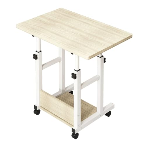 Bureau d'ordinateur portable mobile de 80 cm avec cadre en métal résistant - 2