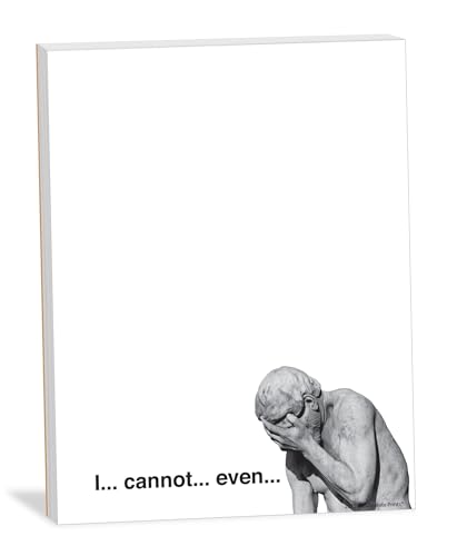 Guajolote Prints Funny Notepad - Sarcastic Memo Pad, To Do List, Novelty Gag Gift for Work Office, Friends and Coworkers - I Cannot Even