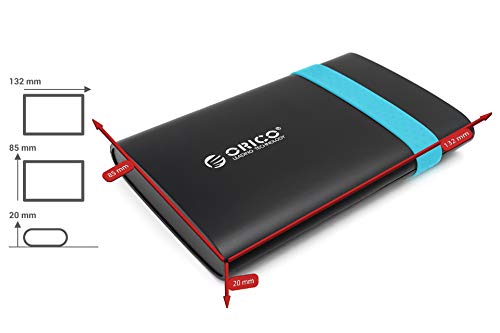Externe Festplatte 500 GB Orico Tragbare HDD für PC und Laptop