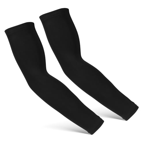 Alipis 2 piezas Manguitos Transpirables y Absorbentes para Brazo Protección Solar Upf Flexible para Hombre y Mujer para Baloncesto Béisbol y Jardinería Paquete de Negro Talla