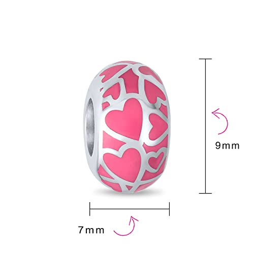 Bling Jewelry Perlina d'Argento Aperta a Cuore