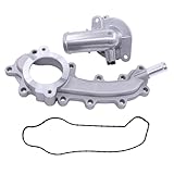 MOTOKU Aluminium Engine Water Outlet & Thermostat Housing Assembly Kit for Dodge Journey Avenger Ram ProMaster Chrysler Town & Country 3.6L with Gasket