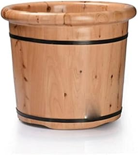 Spa para os pés Barril de madeira Redutor de estresse Cedar Aumentando o banho para os pés Barril para banho Balde Banheira para os pés Banheira para os pés Massagem nos pés Dignified