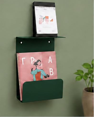 Domioq Wall Mount Shelf (Moss Green) | Space saving design-image-35