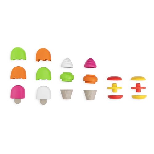 Chicco Chariot de crème glacée Jouet Jouet 2 en 1 activités d'empilage et d'emboîtement Jeu de rôle poignée Pratique et Roues Libres Ensemble de 19 pièces pour fabriquer de Bonbons 12 36 - vue 8