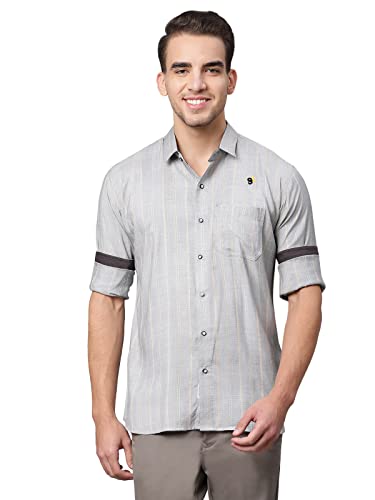 Image of Nirmla Fashion Men's Solid Regular Fit Full Sleeve Cotton Casual Shirt