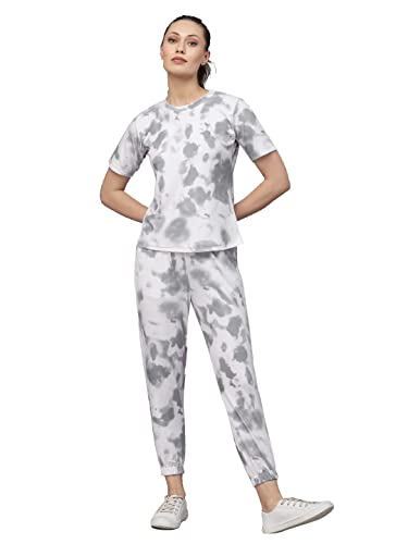 Image of Tarshika Women Women's Tie Dye Printed Short Sleeve Long Tracksuit Co-ord Set