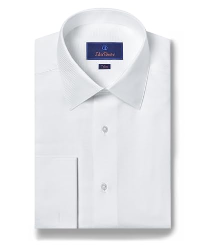 Men's Trim Horizontal Rib French Cuff Formal Shirt